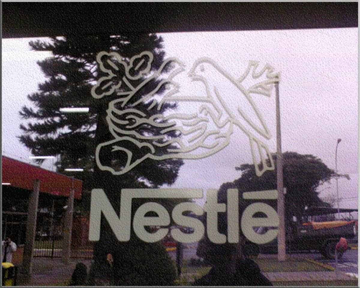 nestle logo sign signage